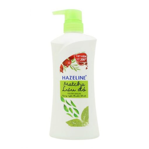 Hazeline Shower Matcha and Pomegranate Red, bottle 1.2kg