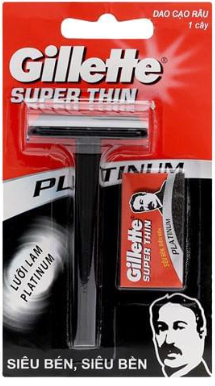 Gillette Super Thin Platinum Razor - 6 pcs/pack, 24 pack/case