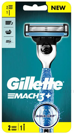 Gillette Mach3+ 2UP - 1 pcs/pack, 4 packs/box, 9 boxes/case