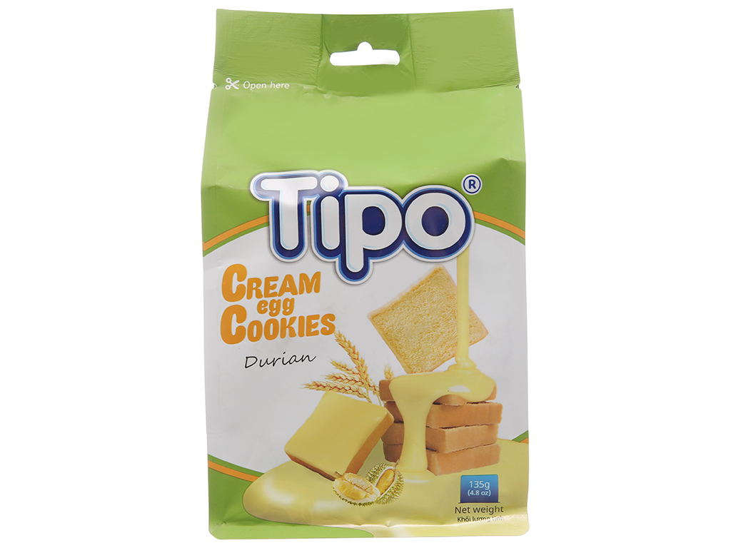 Tipo cream egg cookies durian 135g