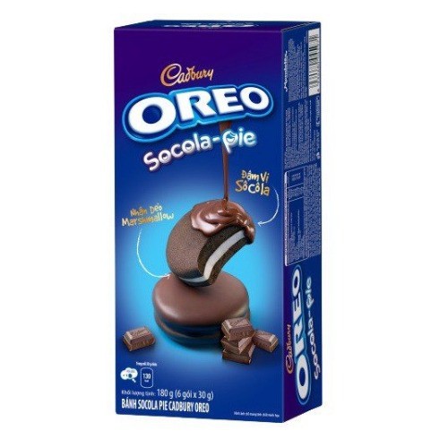 Cadbury Oreo Socola- Pie Marshmallow 180g( 6sachetx30g)