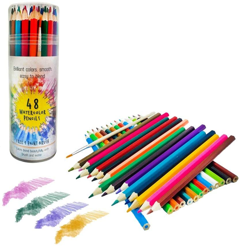Watercolor Pencils, Nun-Repeat Color 48pcs