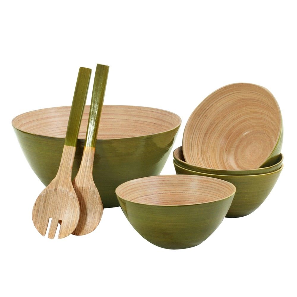 Turquoise Lacquer Bamboo Tray SET OF 3