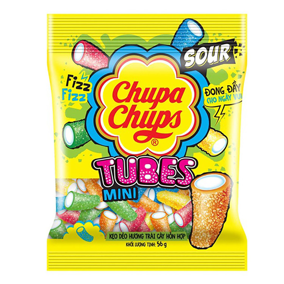 Chupa Chups Mini Tubes - 24g/Pack - 16 Packs/Bag - 24 Bags/Case