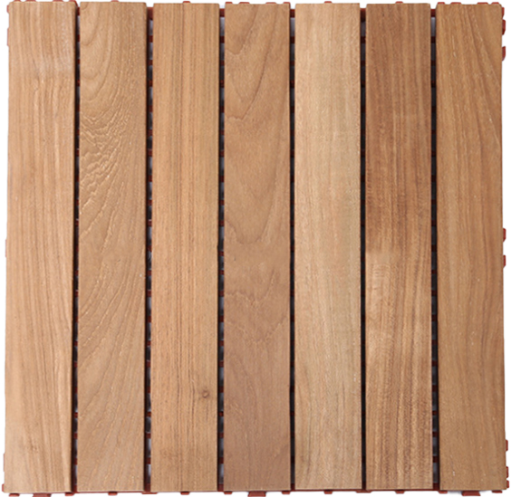 Acacia Wood Deck Tiles Composite Outdoor Flooring 6S (300x300x9)mm-Yellow